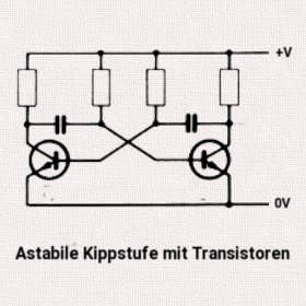 Astabile Kippstufe mit bipolaren Transistoren